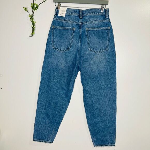 Zara Carrot Super High Rise Ankle Length Jeans NWT Sz 8 - Picture 10 of 11